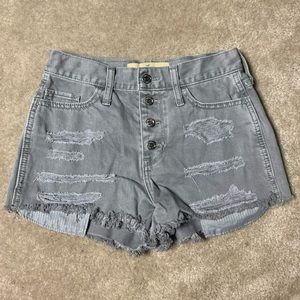 Hollister high rise distressed short shorts